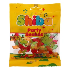 پاستیل میوه ای شیبا مدل Party Snakes مقدار 90 گرم